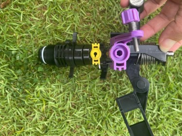 Béc BT146 béc tưới phun mưa gắn ống 27 bán kính phun từ 10-14m 1 bên xoay tròn 360 độ hoặc chỉnh góc